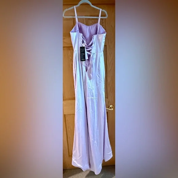 Purple Bodycon Cowl Neck Formal Dress - Picture 4 of 4